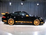 2008 Porsche 911 GT3 RS 2008 Porsche 911 GT3 RS, Black/Orange / Black/Orange, Profile