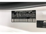 2018 S Color Code for designo Diamond White Metallic - Color Code: 799