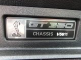 2017 Ford Mustang Shelby GT350 Info Tag