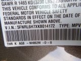 2019 Odyssey Color Code for Pacific Pewter Metallic - Color Code: NH862M