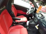 2018 Fiat 500 Abarth Nero/Rosso (Black/Red) Interior