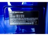 2018 M5 Color Code for Marina Bay Blue Metallic - Color Code: C1K