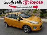 2011 Yellow Blaze Metallic Tri-Coat Ford Fiesta SES Hatchback #128837681