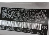 2019 C-HR Color Code for Silver Knockout Metallic - Color Code: 1K0