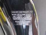 2017 F-TYPE Color Code for Ultimate Black - Color Code: 1AG
