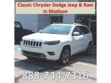 2019 Pearl White Jeep Cherokee Overland 4x4 #129017976