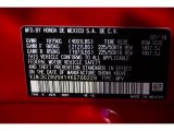 2019 HR-V Color Code for Milano Red - Color Code: R81