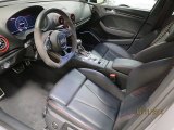 2018 Audi RS 3 quattro Sedan Black/Crescendo Red Interior
