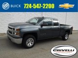 2014 Blue Granite Metallic Chevrolet Silverado 1500 WT Double Cab 4x4 #129230504