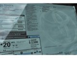 2019 Toyota Tacoma SR5 Double Cab 4x4 Window Sticker