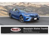 2019 Blue Streak Metallic Toyota Camry SE #129592480