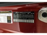2019 C Color Code for designo Cardinal Red Metallic - Color Code: 996