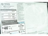 2019 Toyota Prius c LE Window Sticker
