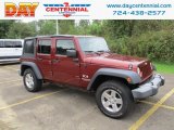 2007 Red Rock Crystal Pearl Jeep Wrangler Unlimited X 4x4 #129616229