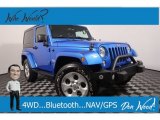 2015 Hydro Blue Pearl Jeep Wrangler Sahara 4x4 #129697406