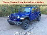 2018 Ocean Blue Metallic Jeep Wrangler Unlimited Rubicon 4x4 #129818121