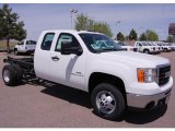 2009 Summit White GMC Sierra 3500HD Extended Cab 4x4 Chassis #12960970