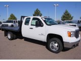 2009 Summit White GMC Sierra 3500HD Extended Cab 4x4 Chassis #12960971