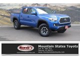 2018 Blazing Blue Pearl Toyota Tacoma TRD Off Road Double Cab 4x4 #130025548