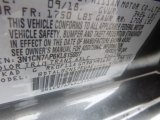 2019 Versa Color Code for Gun Metallic - Color Code: KAD