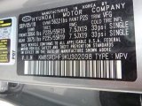 2019 Santa Fe XL Color Code for Iron Frost - Color Code: P2S