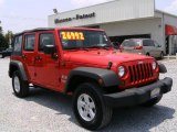 2009 Flame Red Jeep Wrangler Unlimited X 4x4 #13004913
