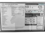 2019 Mercedes-Benz E 450 4Matic Sedan Window Sticker