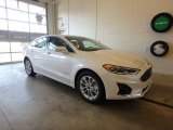 2019 White Platinum Ford Fusion Hybrid SEL #130571617
