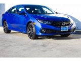 2019 Agean Blue Metallic Honda Civic Sport Sedan #130593769