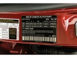 2019 GLC Color Code for designo Cardinal Red Metallic - Color Code: 996