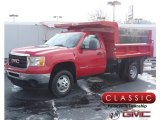 2011 Fire Red GMC Sierra 3500HD Work Truck Regular Cab Chassis Dump Truck #130656813