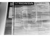 2019 Honda Ridgeline RTL Window Sticker