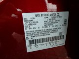 2019 Edge Color Code for Ruby Red - Color Code: RR