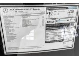 2019 Mercedes-Benz AMG GT Roadster Window Sticker