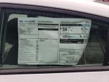 2019 Hyundai Ioniq Hybrid Blue Window Sticker