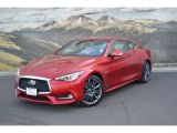 2017 Infiniti Q60 Red Sport 400 AWD Coupe Front 3/4 View