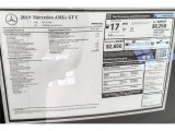 2019 Mercedes-Benz AMG GT C Coupe Window Sticker