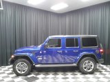 2019 Ocean Blue Metallic Jeep Wrangler Unlimited Sahara 4x4 #130865649