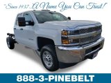 2019 Summit White Chevrolet Silverado 2500HD Work Truck Double Cab 4WD Chassis #130889179