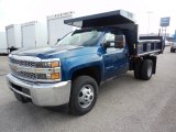 2019 Deep Ocean Blue Metallic Chevrolet Silverado 3500HD Work Truck Regular Cab 4x4 Dump Truck #130918471