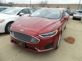 2019 Ruby Red Ford Fusion Hybrid SEL #131009806