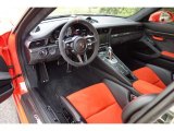 2016 Porsche 911 GT3 RS Black/Lava Orange Interior