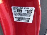 2016 F-TYPE Color Code for Italian Racing Red Metallic - Color Code: 1AF
