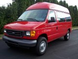 Vermillion Red Ford E Series Van in 2006