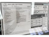 2019 Mercedes-Benz E AMG 63 S 4Matic Sedan Window Sticker