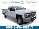 2019 Summit White Chevrolet Silverado 2500HD Work Truck Double Cab 4WD Chassis #131244731
