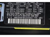 2019 Santa Fe XL Color Code for Becketts Black - Color Code: RB5