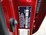 2019 C-HR Color Code for Ruby Flare Pearl - Color Code: 2NF