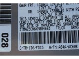 2019 Tacoma Color Code for Silver Sky Metallic - Color Code: 1D6