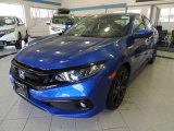2019 Agean Blue Metallic Honda Civic Sport Sedan #131385440